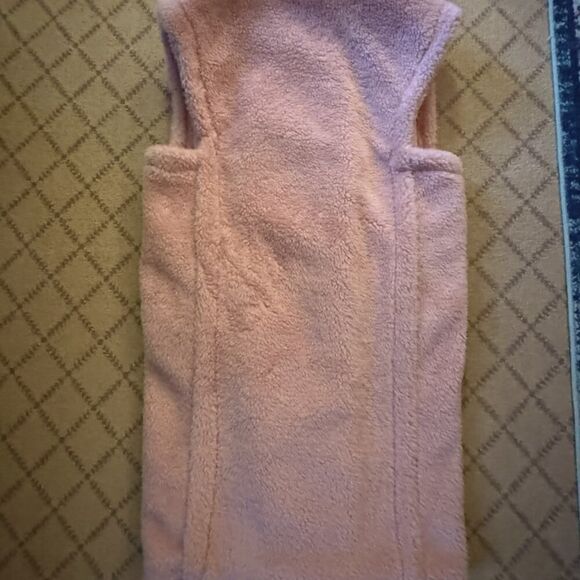 Nee Mint Pink Teddy Bear long vest buttondown coat midweight M - Picture 9 of 13
